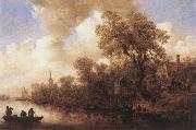Jan van Goyen River Scene oil painting artist